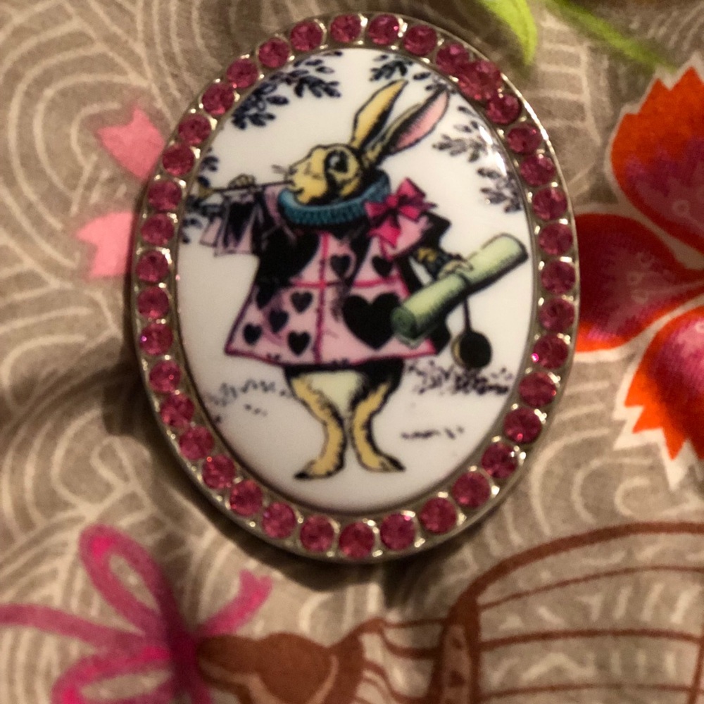 Tarina Tarantino Alice in wonderland belt buckle